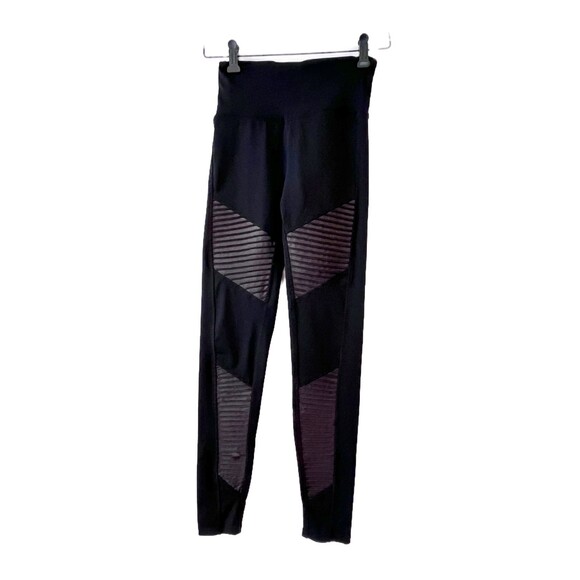 Vina Black Active Moto Leggings Size XS Activewear Minimal Casual - Picture 1 of 8